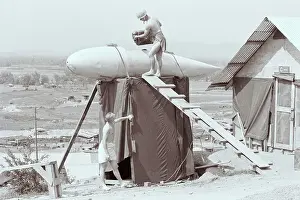 Da Nang Prints: Soldiers Making Shower From Plane Parts