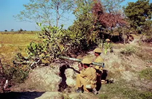 East Pakistan Prints: Soldiers Man Mortar Gun