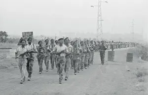 Elisabethville Prints: Soldiers Marching at Republic of Katanga