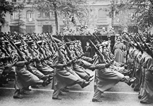 Soldiers Marching with Weapons