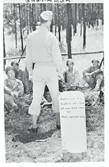 Caution Prints: Soldiers in Mock Cemetery