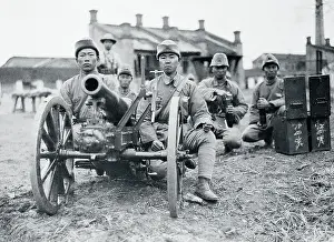 Shanghai Prints: Soldiers with Mountain Battery Gun