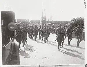 Joliet Prints: Soldiers Passing with Weapons in Riot Zone