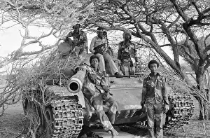 Soldiers Pose In &Around Tank