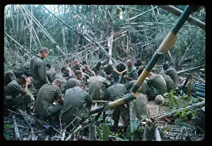 US Soldiers Praying During Field Service