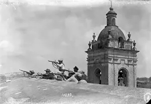 Revolution Prints: Soldiers on Roof of Church