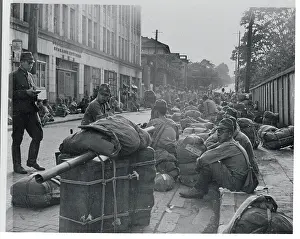 Indifference Prints: Soldiers Sitting in Tokyo Street