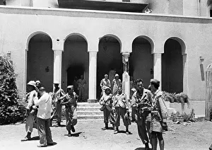 Baghdad Prints: Soldiers Standing in Front of Building