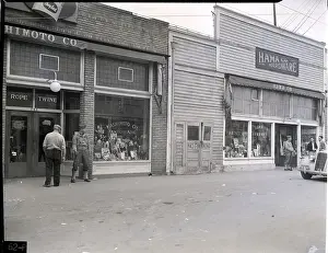 Official Prints: Soldiers Standing Outside Stores