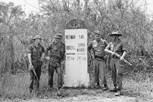 Laos Prints: Soldiers Stationed At Border Patrol