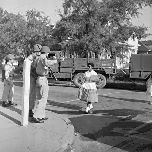 Intersection Prints: Soldiers Stopping African American Girl from Entering School