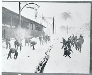Saarland Prints: Soldiers Taking Break from Saar Plebiscite Duties