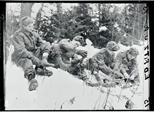 Mount Washington Prints: Soldiers Taking off Their Boots at Campsite