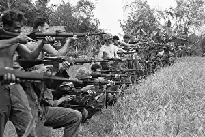 Soldiers Test Firing Their Weapons