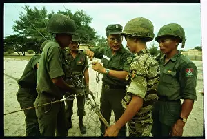Vung Tau Prints: Soldiers Using Earth Digging Machinery