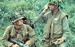 Soldiers Using Field Phone