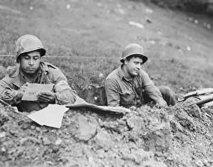 Soldiers Voting from Their Foxhole