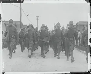 Organization Prints: Soldiers with Weapons in Procession
