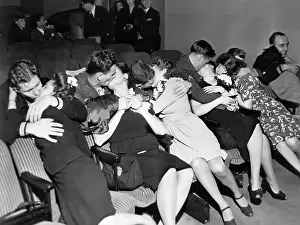 Movie Theater Prints: Soldiers And Wives Re-United