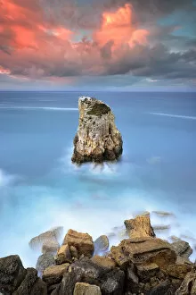 Images Dated 16th August 2015: Solitary Rock located at Peniche coastline in Portugal