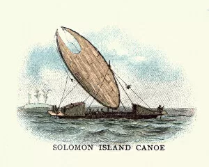 Images Dated 20th June 2017: Solomon Islands Canoe, 19th Century