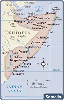 Somalia country map