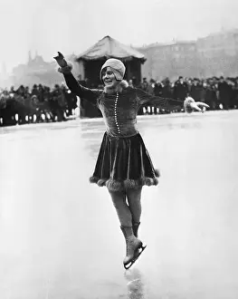 Skater Prints: Sonja Henie, Norwegian Skater In Action
