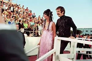 Cher Prints: Sonny and Cher Posing for Camera at Academy Awards