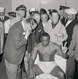 Sonny Liston Holding up Two Fingers