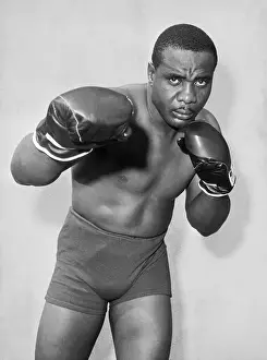 Sonny Liston Posing with Gloves