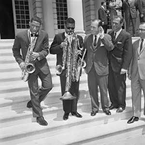 Saxophone Prints: Sonny Rollins and Rahsaan Roland Kirk Playing Horns for Mayor