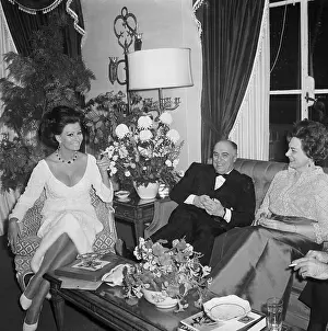 Sophia Loren and Carlo Ponti Relaxing Before Premiere