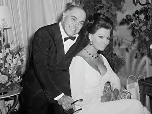 Sophia Loren and Carlo Ponti Relaxing Before Premiere