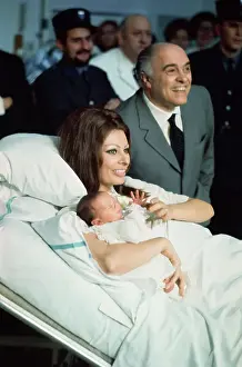 Sophia Loren with Husband and Child