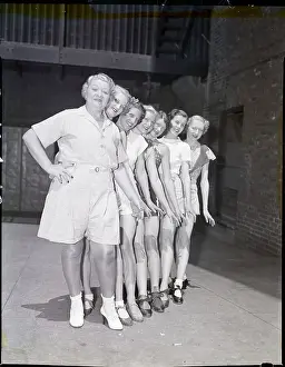 Performer Prints: Sophie Tucker Rehearsing with Stage Girls
