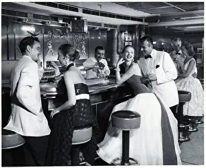 Socializing Prints: Sophisticated Couples at a Bar