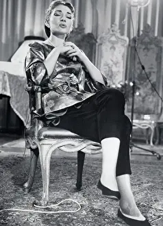 Edward R Prints: Soprano Maria Callas Posing for Interview