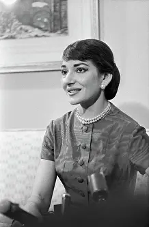 Soprano Prints: Soprano Maris Callas at Press Meeting