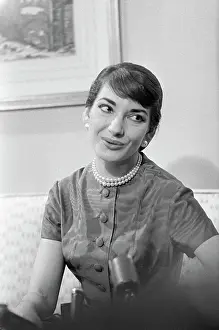 Soprano Prints: Soprano Maris Callas at Press Meeting