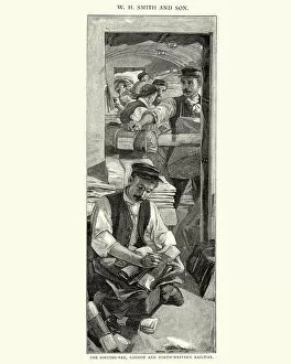 Images Dated 24th January 2017: Sorting van of the London and North Western Railway, 1892
