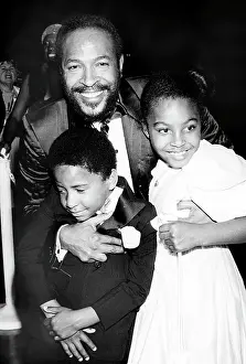 Marvin Gaye Prints: Soul Singer Hugging His Children