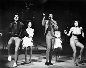 Soul Singer On A TV Show With Dancers