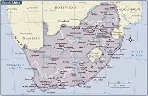 Images Dated 25th June 2018: South Africa country map