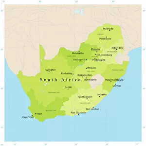 Images Dated 26th November 2017: South Africa Vector Map