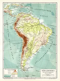 Images Dated 27th March 2017: South America geological map 1895