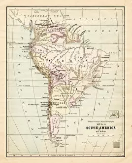 Images Dated 22nd February 2017: South America map 1881