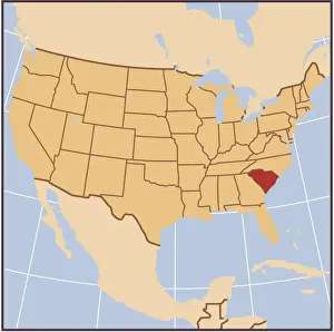 South Carolina reference map