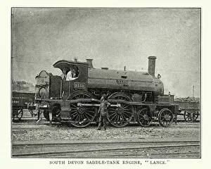 Mode Of Transport Prints: South Devon Railway Leopard class Saddle Tank Engine