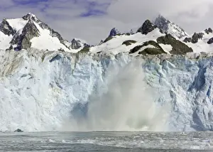 South Georgia, Salvesen Range, Twitcher Glacier calving