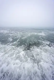 South Georgia, Trollhul, surf on autumn evening (blurred motion)